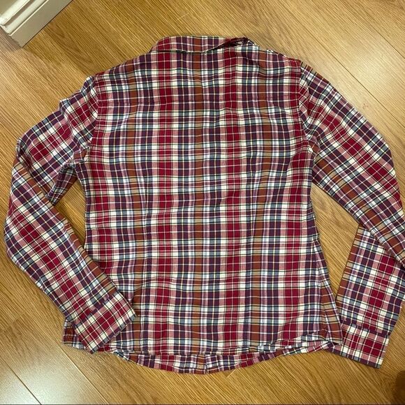 TNA Plaid Flannel Button-Up Red - Picture 6 of 16